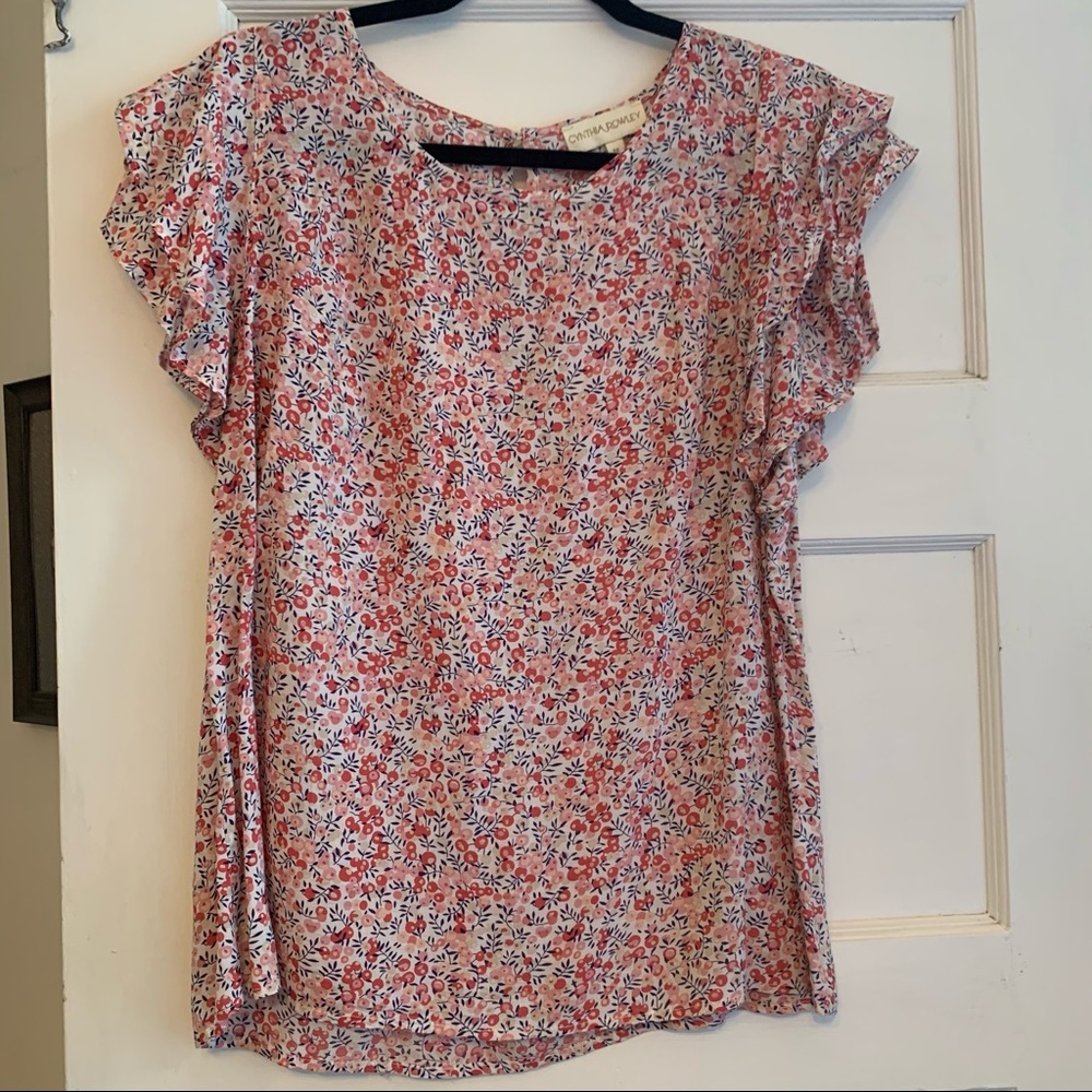 NWOT Cynthia Rowley floral Liberty of London top